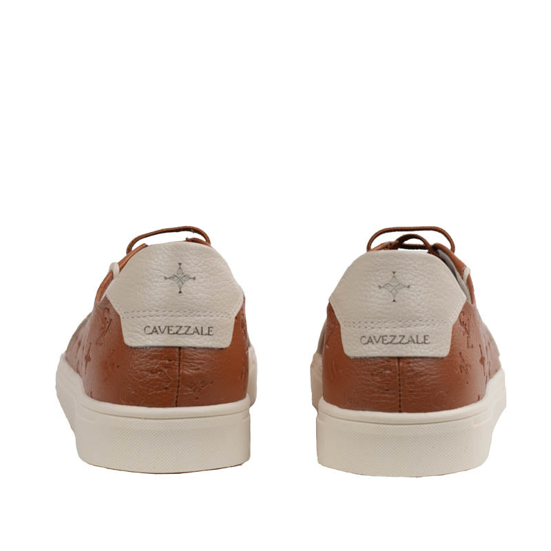 Tênis de Couro Cavezzale Floter Monograma Caramelo/Off White 105879