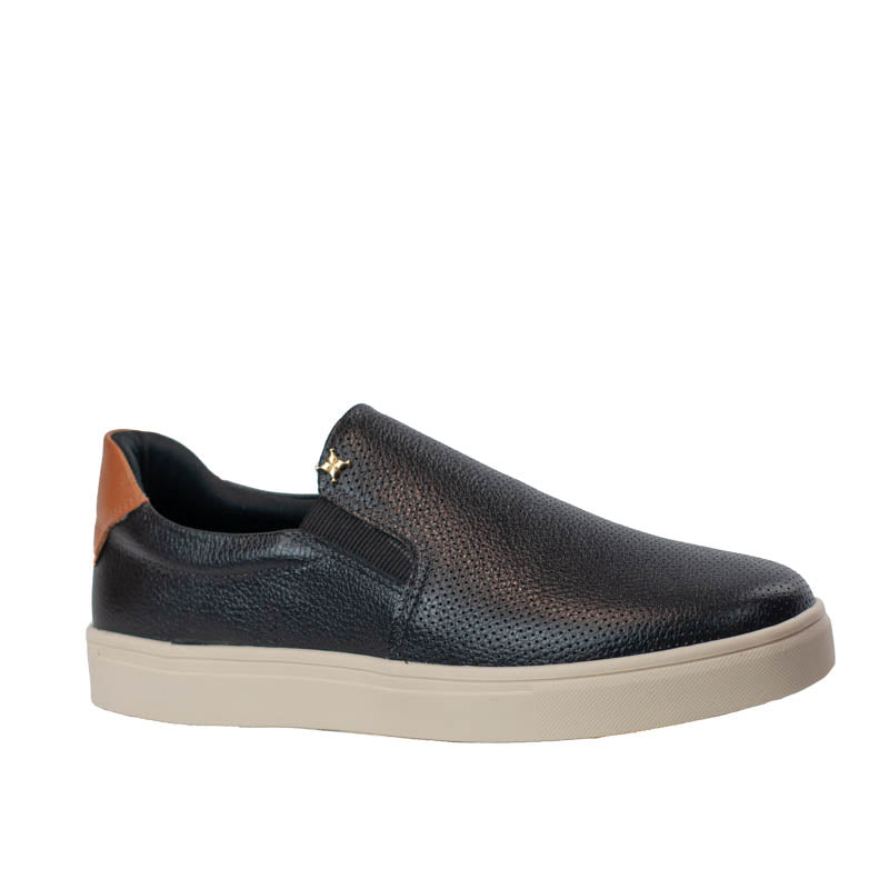 Tênis de Couro Cavezzale Floter Furadinho Preto 105880