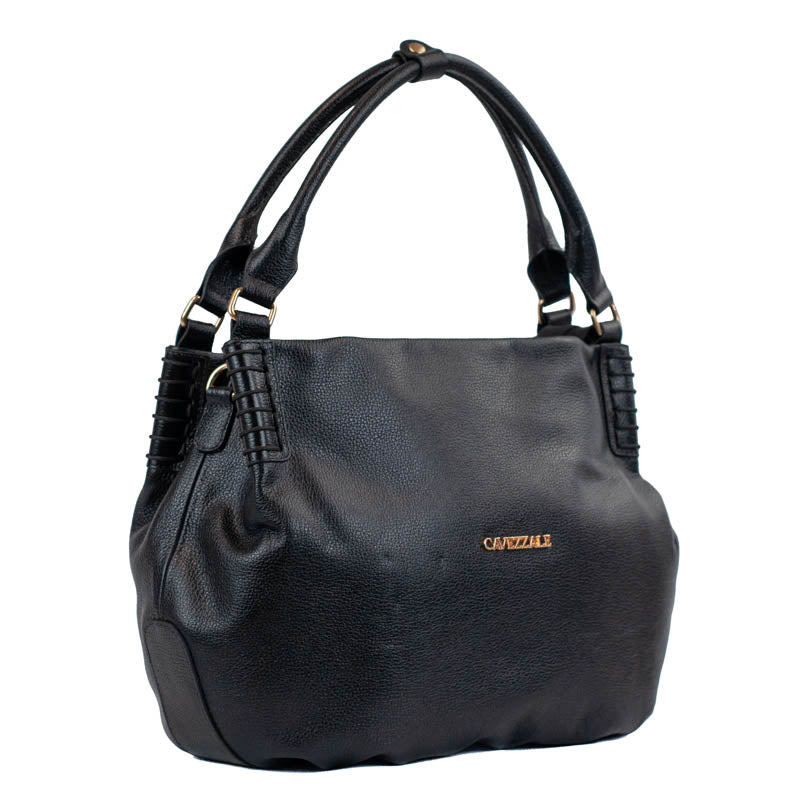 Bolsa Hobo de Couro Soft Cavezzale Preto 105883