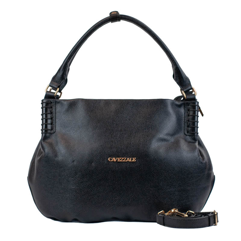Bolsa Hobo de Couro Soft Cavezzale Preto 105883