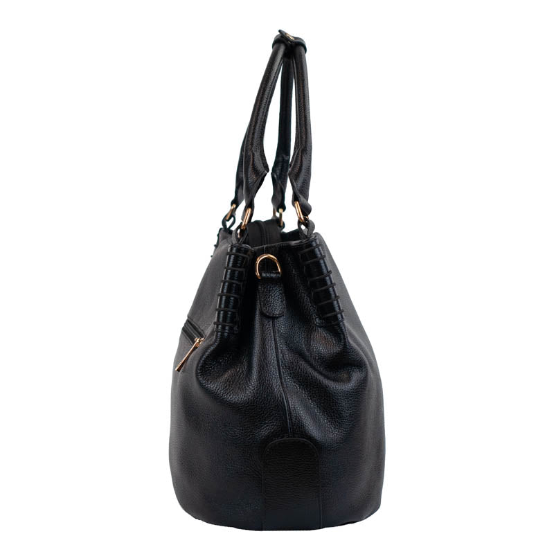 Bolsa Hobo de Couro Soft Cavezzale Preto 105883