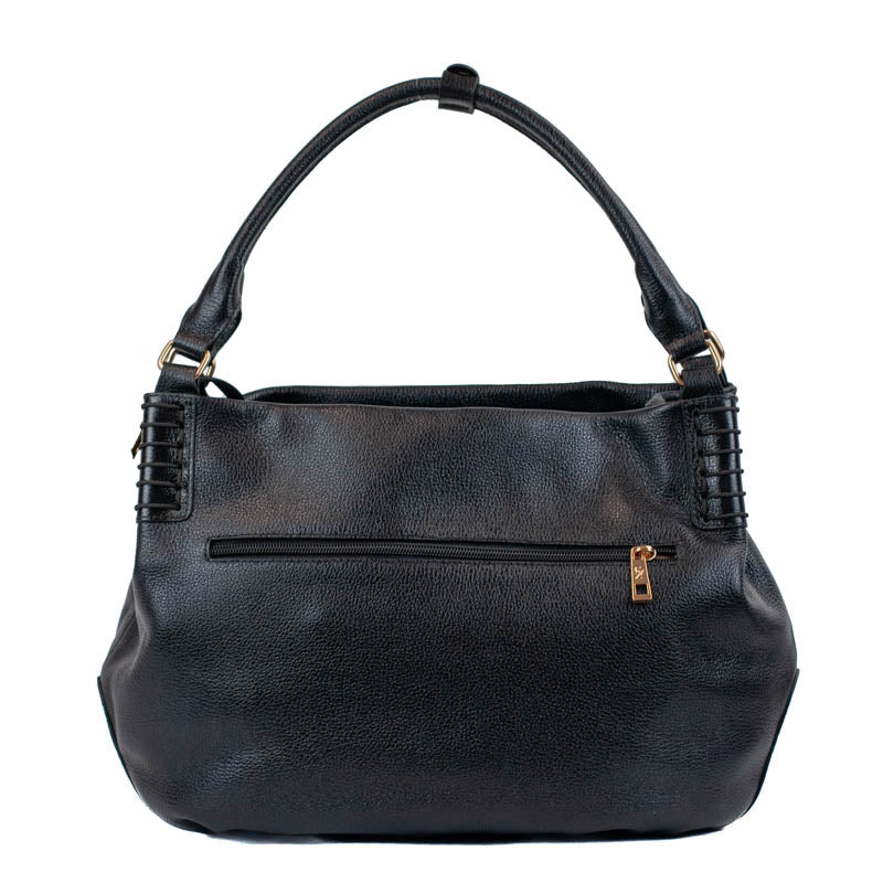 Bolsa Hobo de Couro Soft Cavezzale Preto 105883