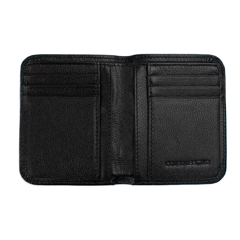 Carteira de Couro Masculina Média Cavezzale Preto 0101257