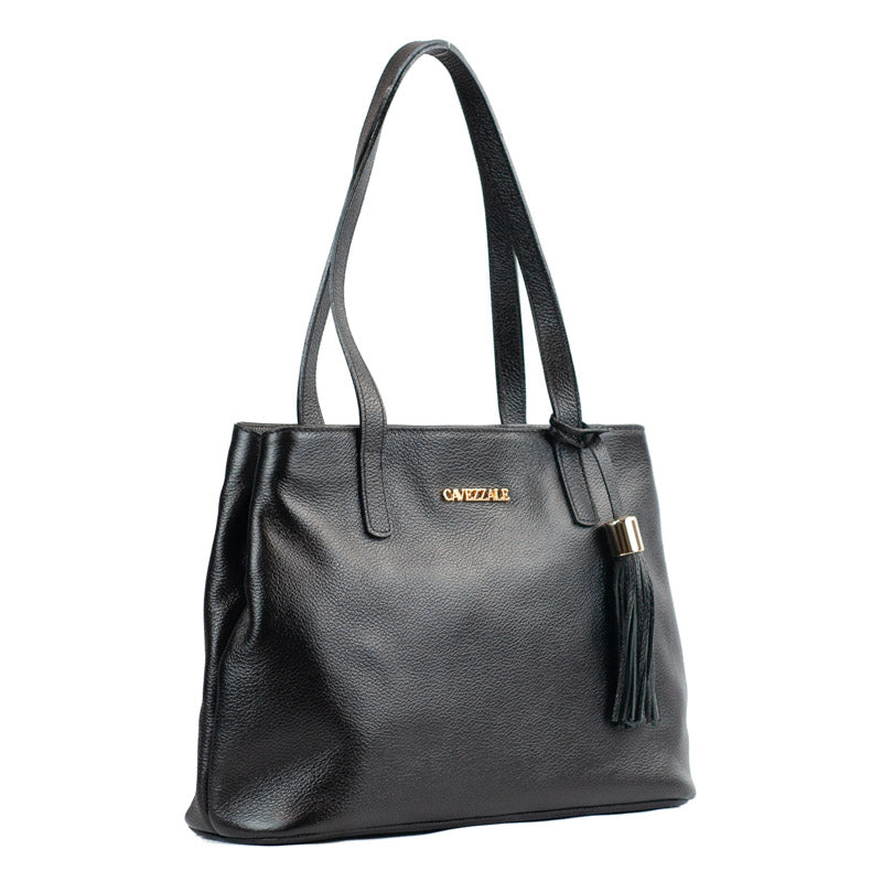 Tote Bag de Couro Floter Cavezzale Preto 104677