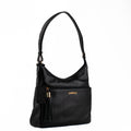 Bolsa Tiracolo Grande de Couro Cavezzale Preto 104520