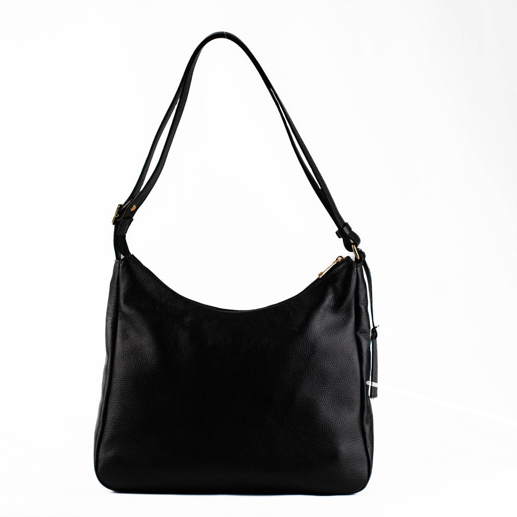 Bolsa Tiracolo Grande de Couro Cavezzale Preto 104520