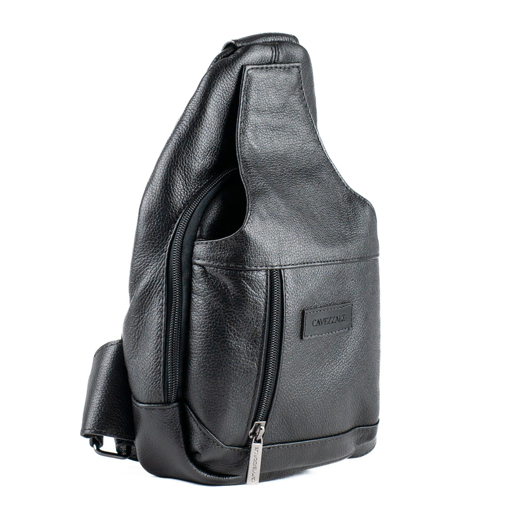 Mochila de Couro Tranversal Cavezzale Preto 101517