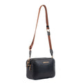 Bolsa Tiracolo Pequena de Couro Soft Alça Grifada Cavezzale Preto 102577