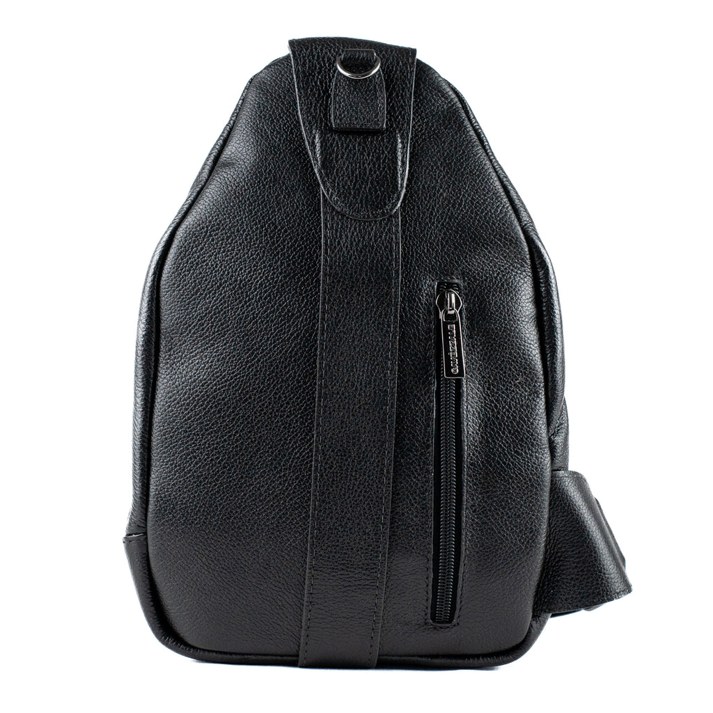 Mochila de Couro Tranversal Cavezzale Preto 101517