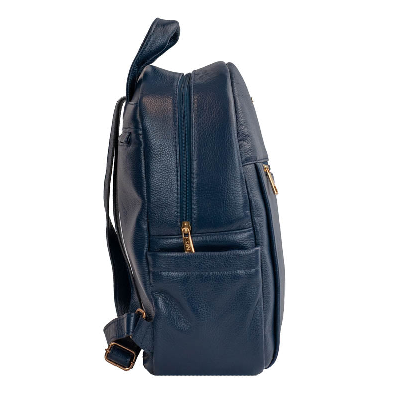 Mochila de Couro Soft Cavezzale Marinho 105056