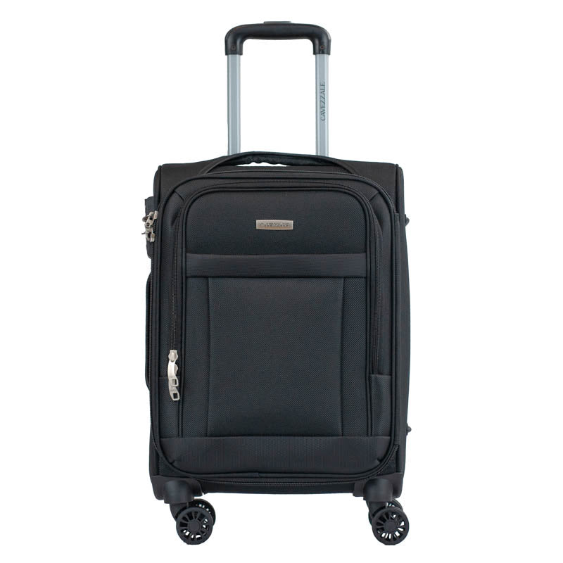 Mala de Bordo 10 Kg Poliéster 4 Rodas Antifurto Cavezzale Siena Preto 105828