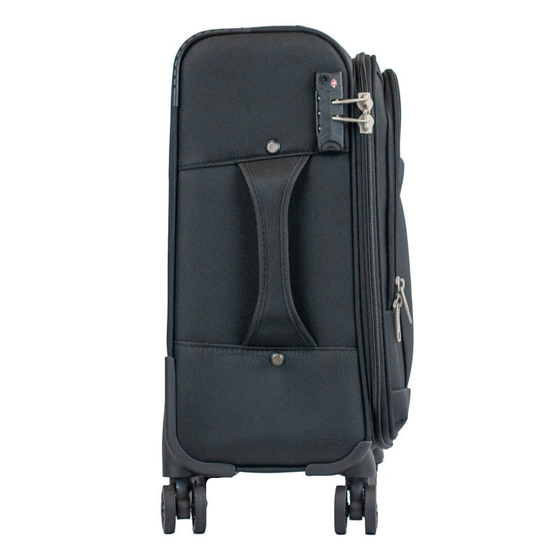 Mala de Bordo 10 Kg Poliéster 4 Rodas Antifurto Cavezzale Siena Preto 105828