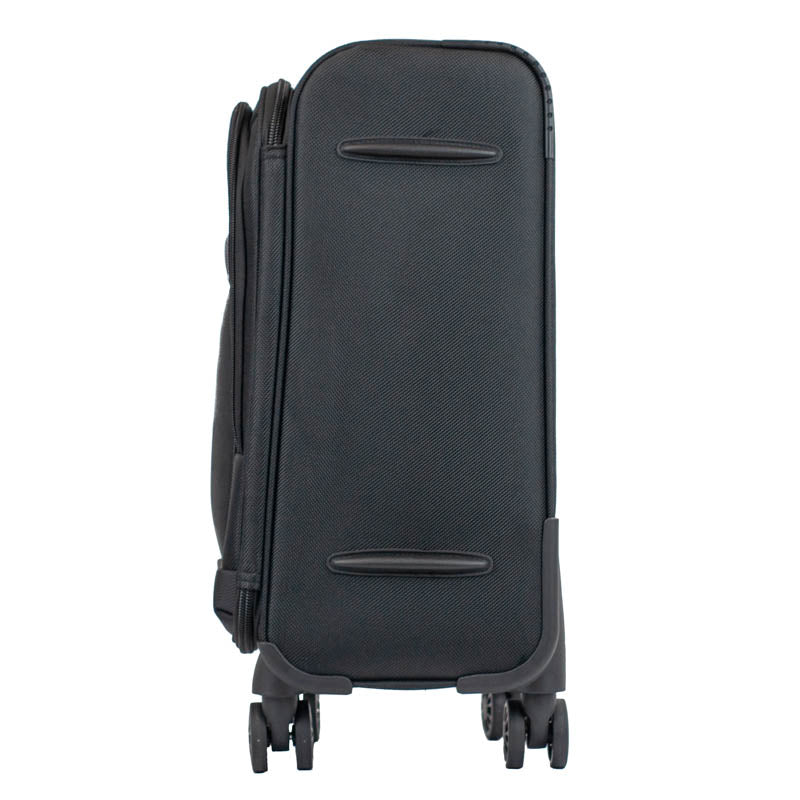 Mala de Bordo 10 Kg Poliéster 4 Rodas Antifurto Cavezzale Siena Preto 105828