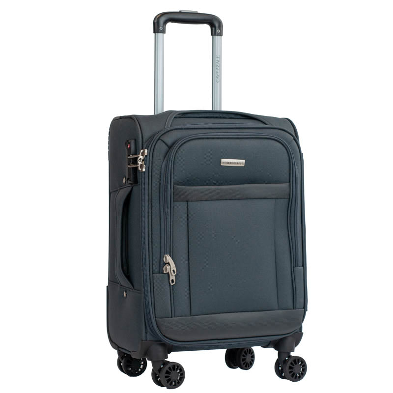 Mala de Bordo 10 Kg Poliéster 4 Rodas Antifurto Cavezzale Siena Cinza 105828
