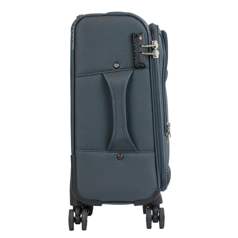 Mala de Bordo 10 Kg Poliéster 4 Rodas Antifurto Cavezzale Siena Cinza 105828