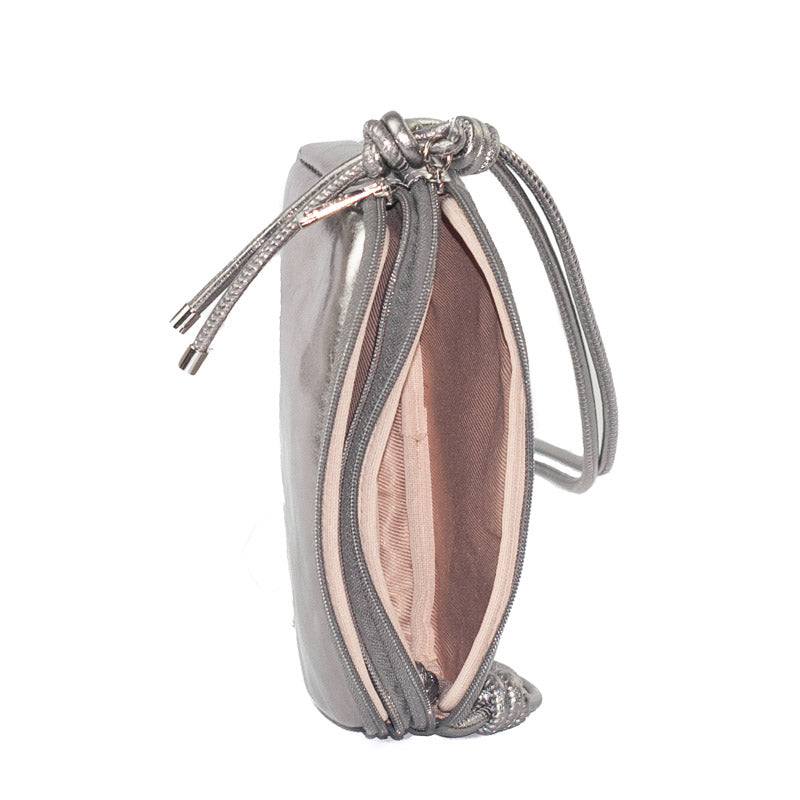 Bolsa Tiracolo Pequena Couro Floater Cavezzale Inox 105564