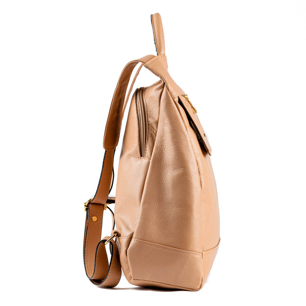 Mochila de Couro Antifurto Cavezzale Nude 103581