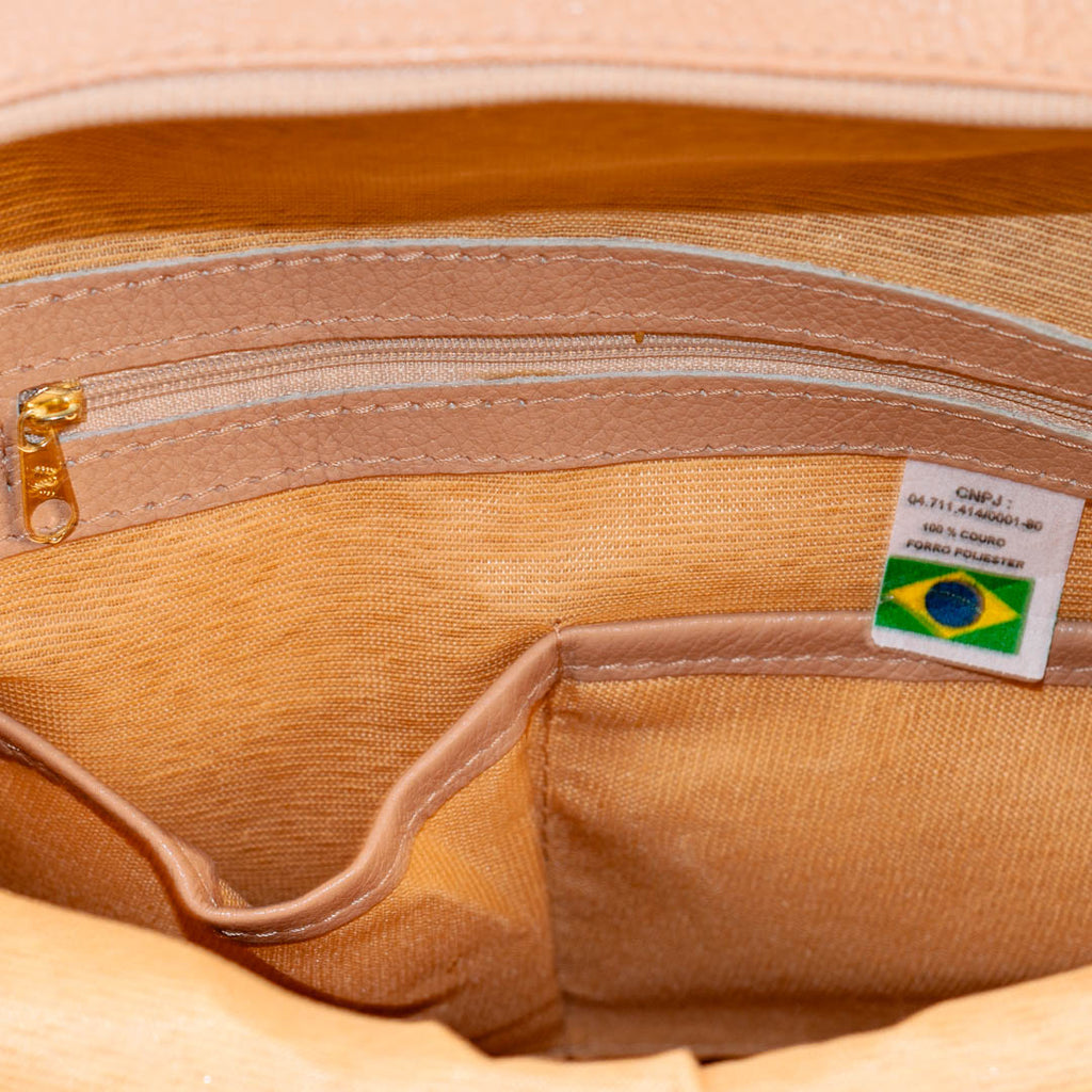 Mochila de Couro Antifurto Cavezzale Nude 103581