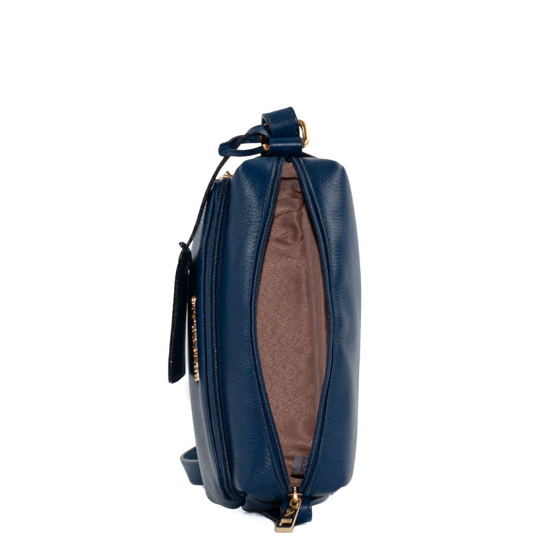 Bolsa Tiracolo Pequena Couro Floater Cavezzale Marinho 105318