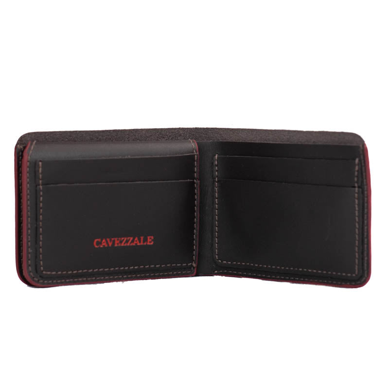 Carteira de Couro Masculina Cavezzale Café/Vermelho 105893