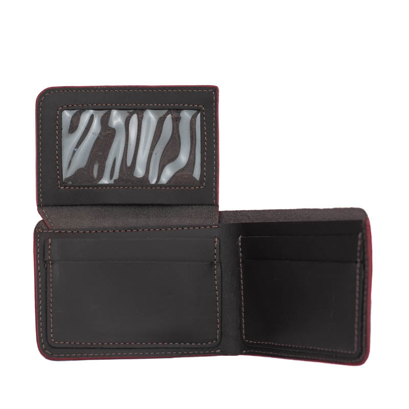 Carteira de Couro Masculina Cavezzale Café/Vermelho 105893