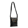 Bolsa Tiracolo Média de Couro Floter Cavezzale Preto 105321