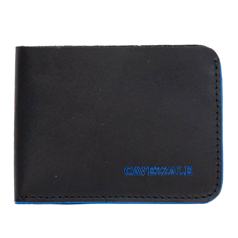 Carteira de Couro Masculina Cavezzale Preto/Azul 105893
