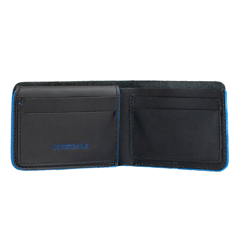 Carteira de Couro Masculina Cavezzale Preto/Azul 105893