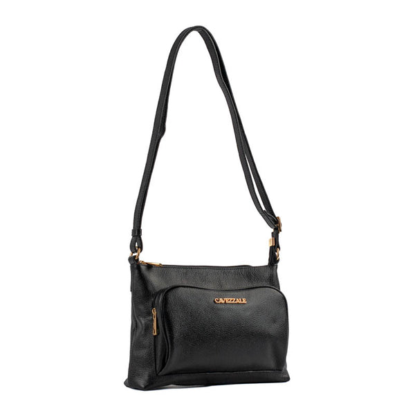 Bolsa Tiracolo Média Couro Floter Cavezzale Preto 105322