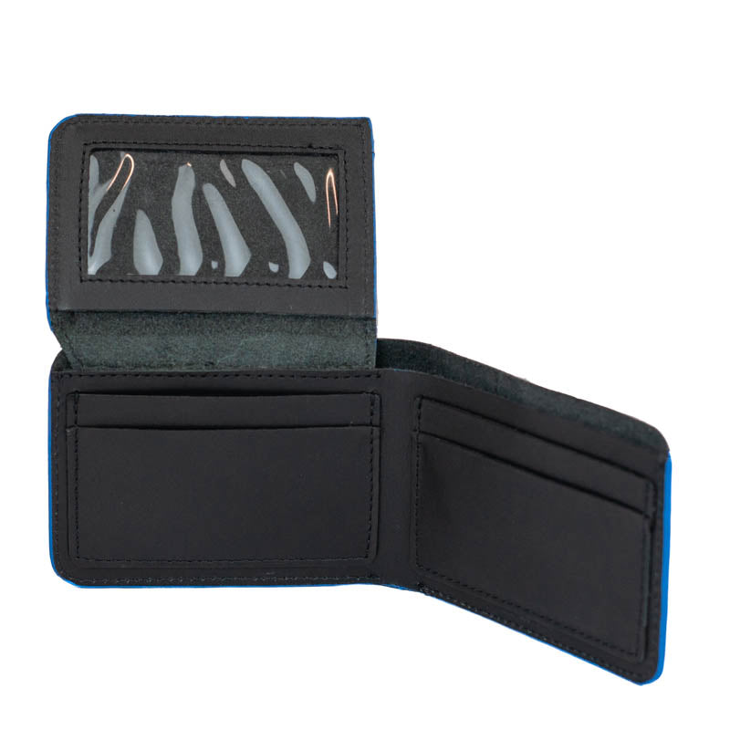 Carteira de Couro Masculina Cavezzale Preto/Azul 105893