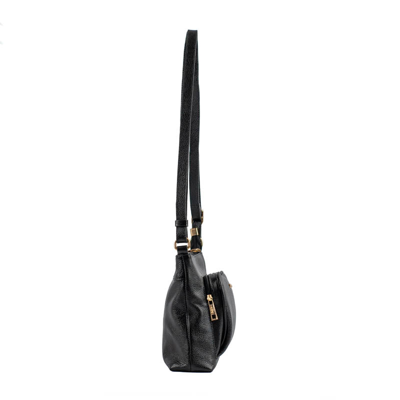 Bolsa Tiracolo Média Couro Floter Cavezzale Preto 105322