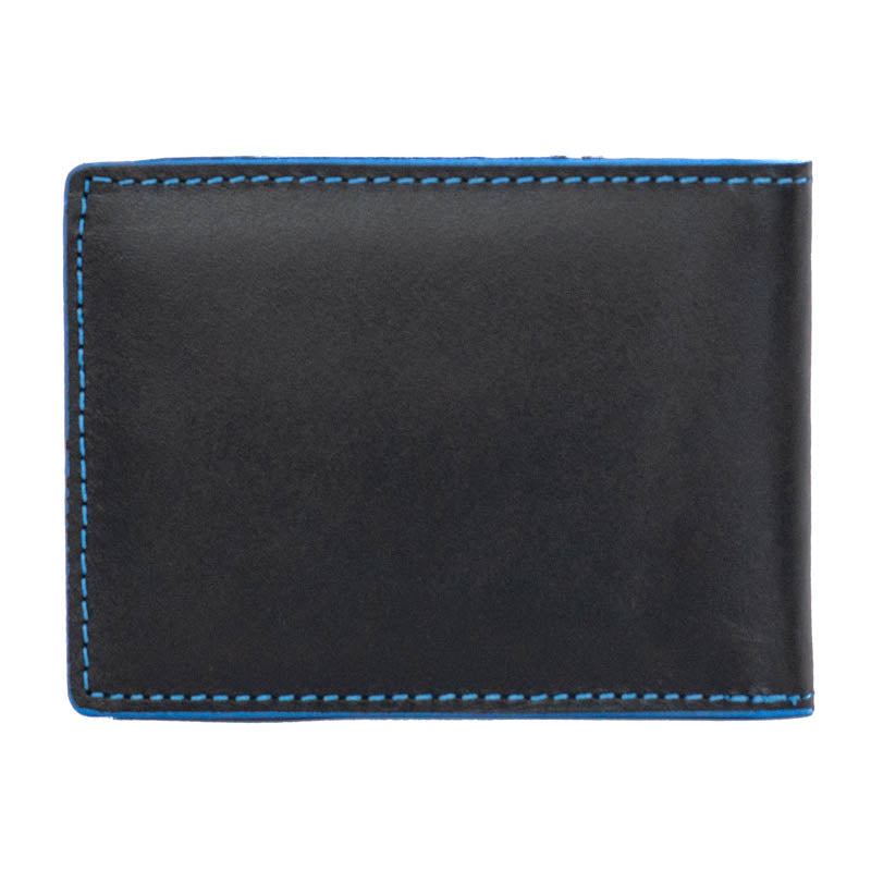 Carteira de Couro Masculina Cavezzale Preto/Azul 105894