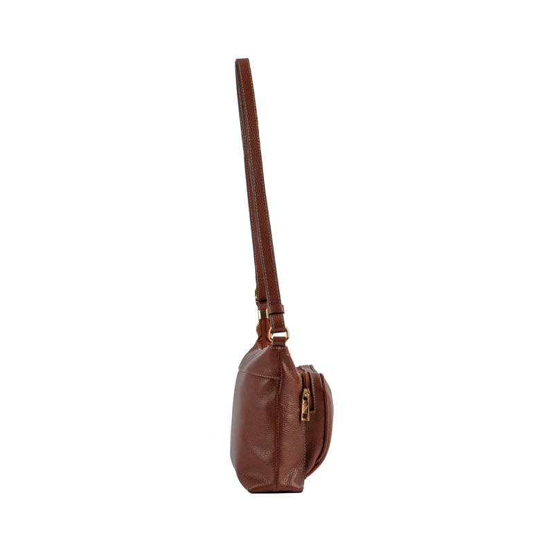 Bolsa Tiracolo Média Couro Floter Cavezzale Pecan 105322