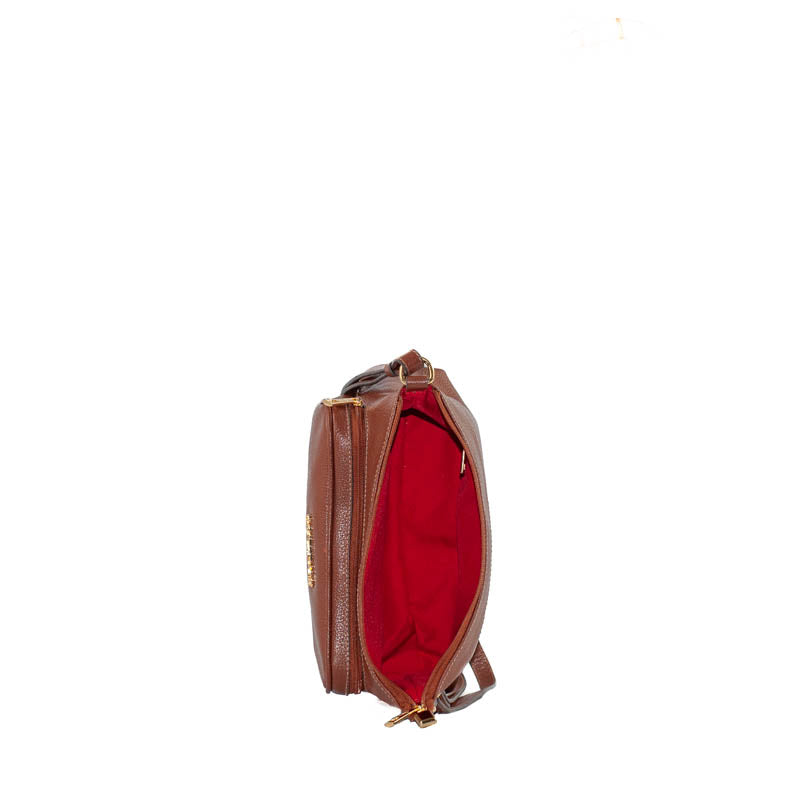 Bolsa Tiracolo Média Couro Floter Cavezzale Pecan 105322