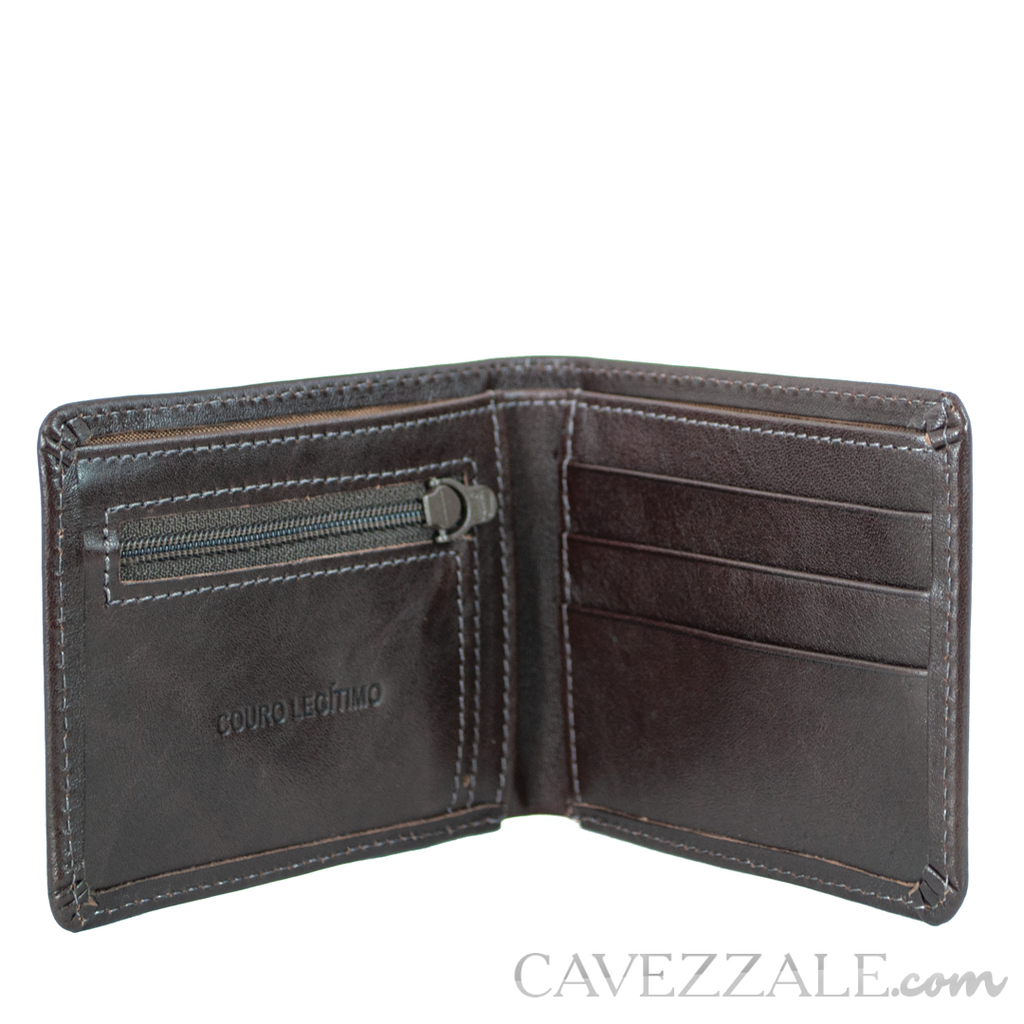 Carteira Couro Masculina Grande Cavezzale Café 056138