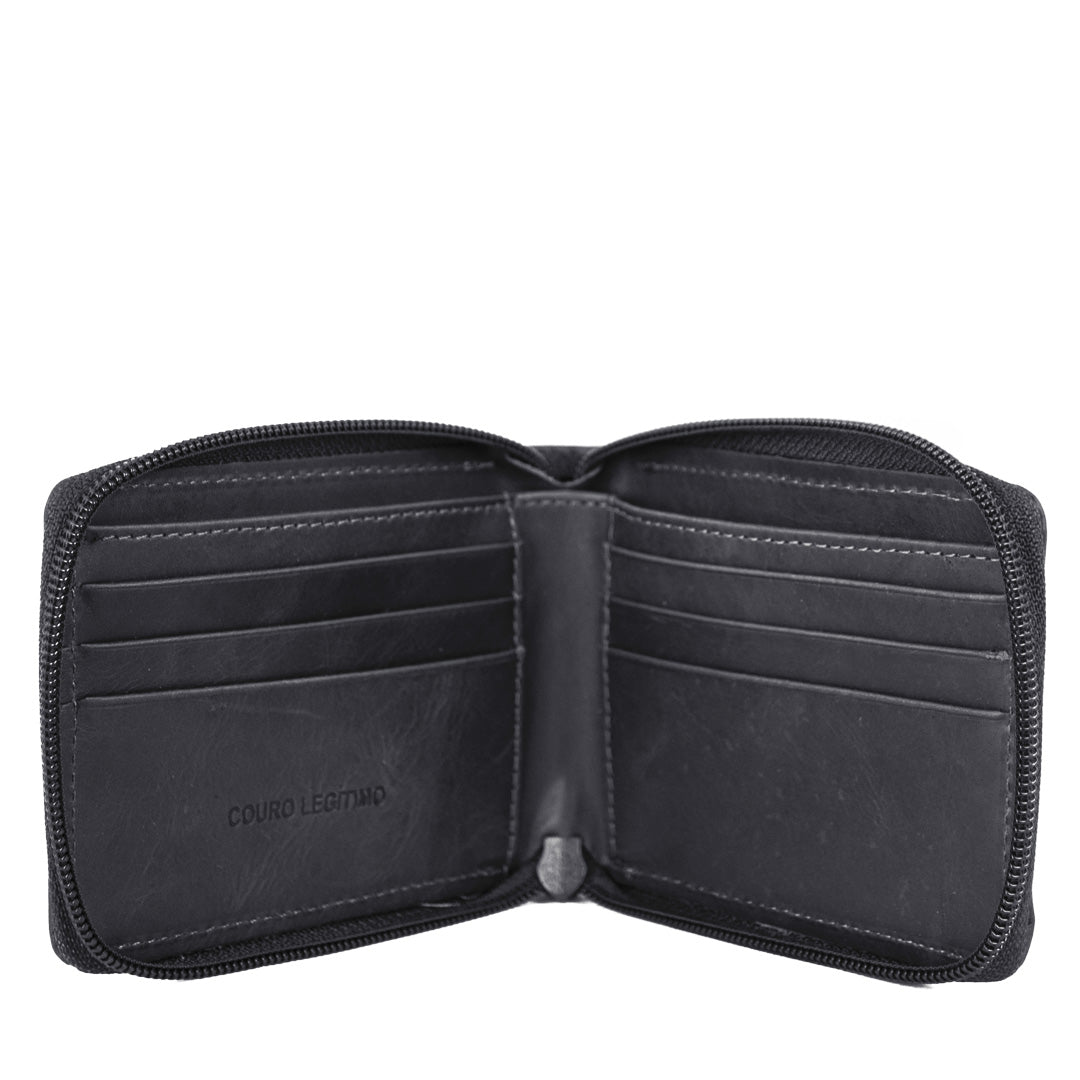 Carteira Couro Masculina Grande Cavezzale Preto 056133