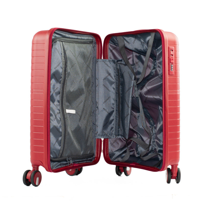 Mala de Viagem Pequena Cavezzale com Zíper Antifurto Firenze Polipropileno Vermelho 105118