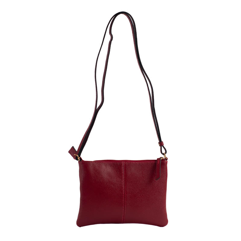 Bolsa Tiracolo Pequena Couro Cavezzale Cereja 100971