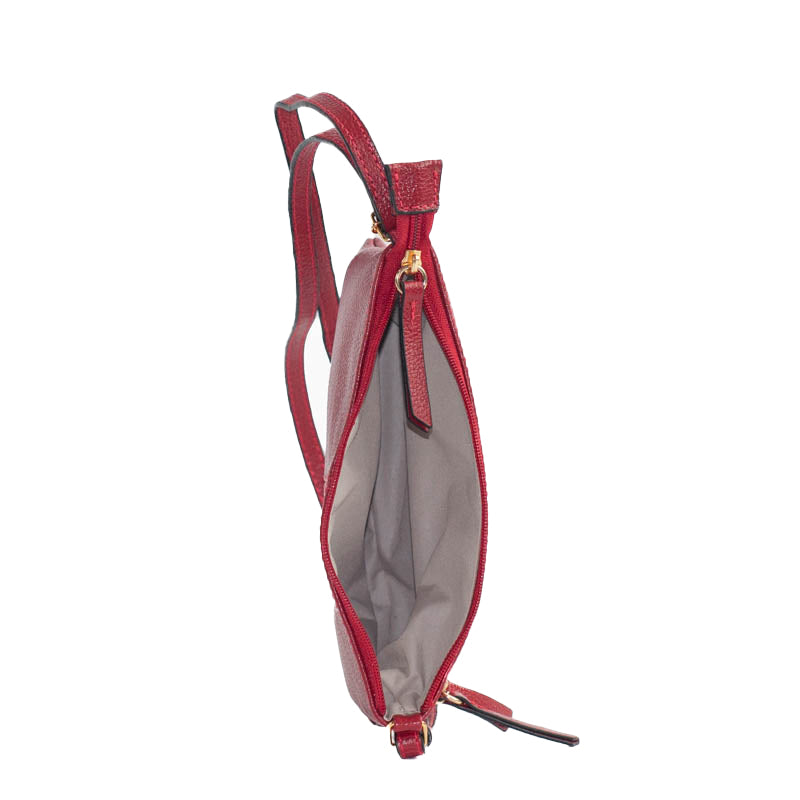 Bolsa Tiracolo Pequena Couro Cavezzale Cereja 100971