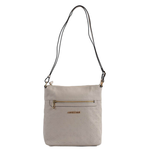 Bolsa Tiracolo Média de Couro Monograma Cavezzale Preto 105043