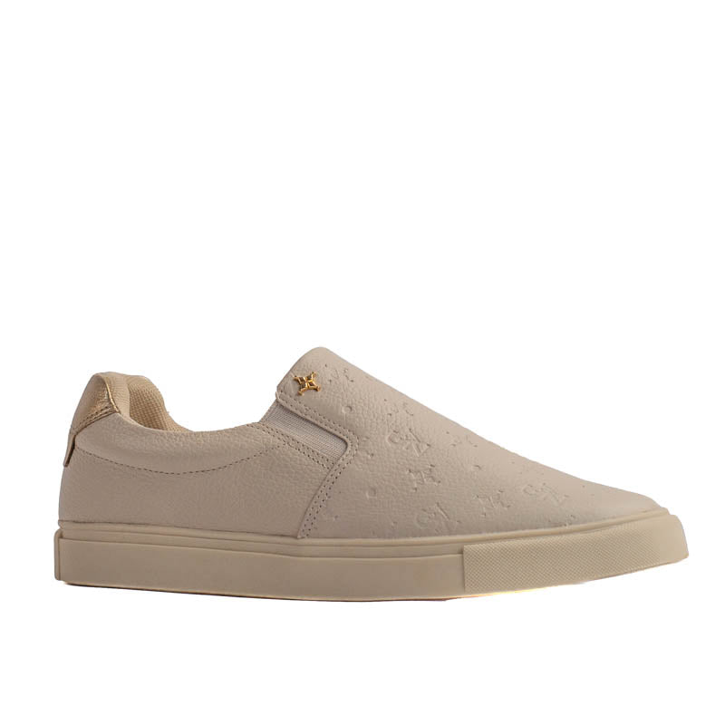 Tênis de Couro Cavezzale Floter Off White/Ouro Light 105192