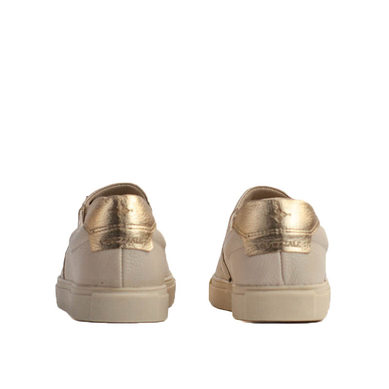 Tênis de Couro Cavezzale Floter Off White/Ouro Light 105192