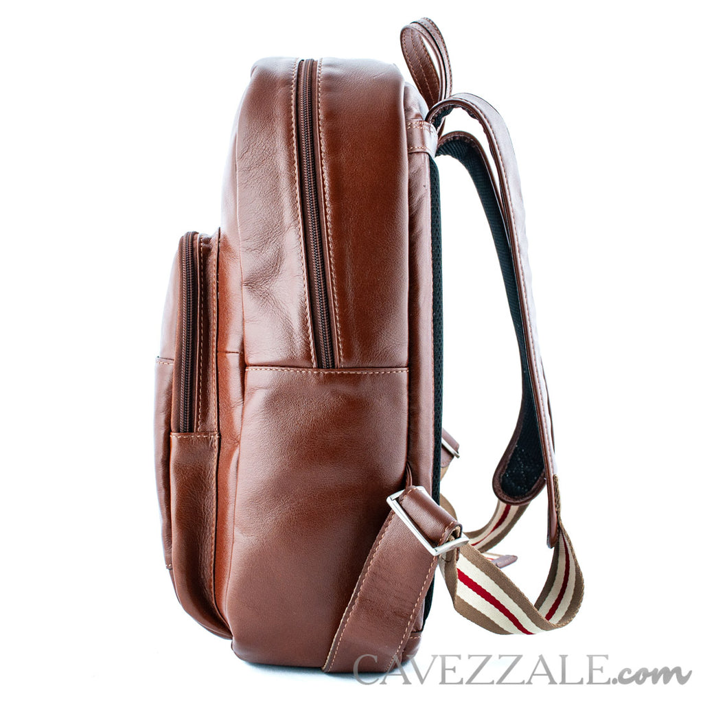 Mochila de Couro Masculina Cavezzale Pinhão 099657