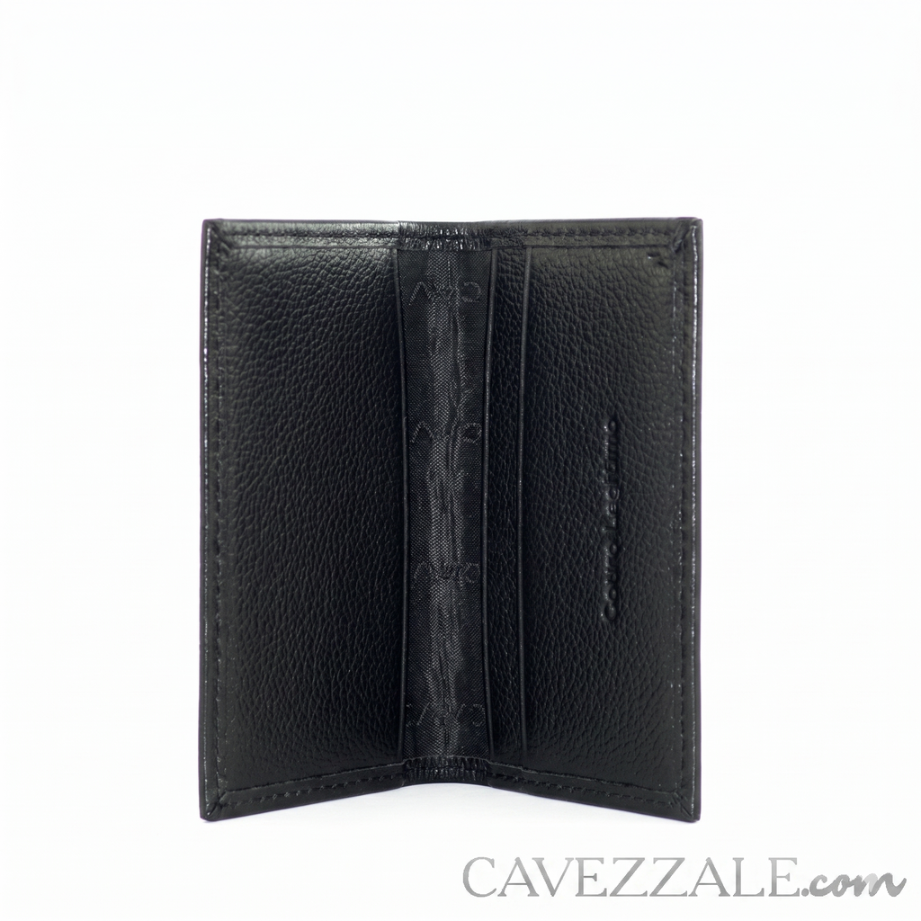 Porta Cartão Couro Médio Preto Cavezzale 055885