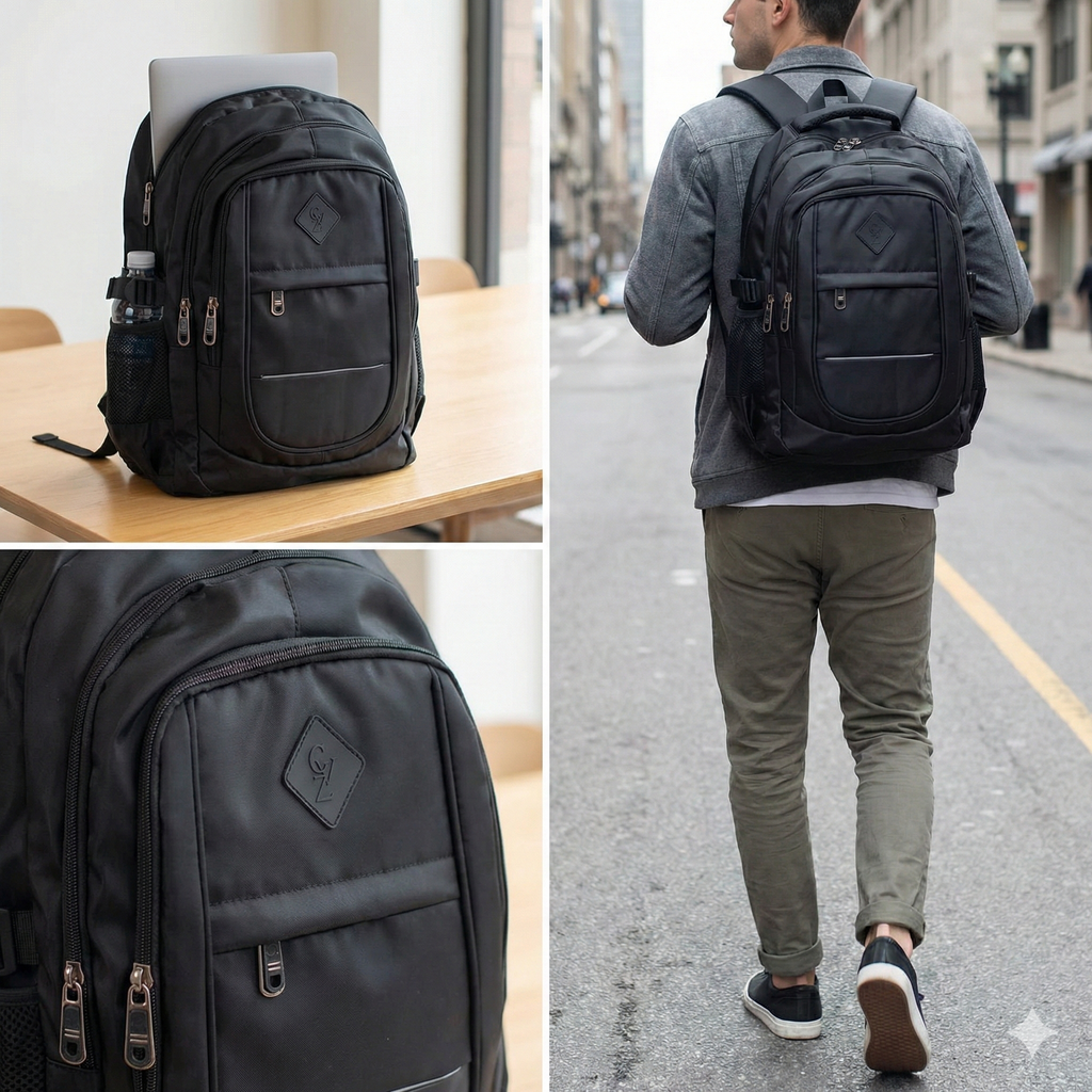 Mochila de Poliéster Cavezzale Preto 105511