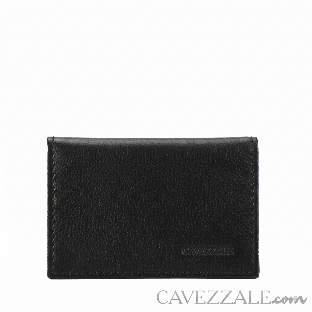 Porta Cartão Couro Médio Preto Cavezzale 055885