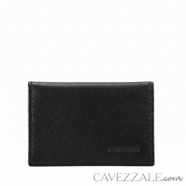 Porta Cartão Couro Médio Preto Cavezzale 055885