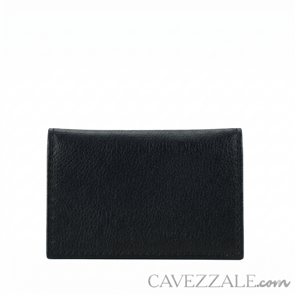 Porta Cartão Couro Médio Preto Cavezzale 055885