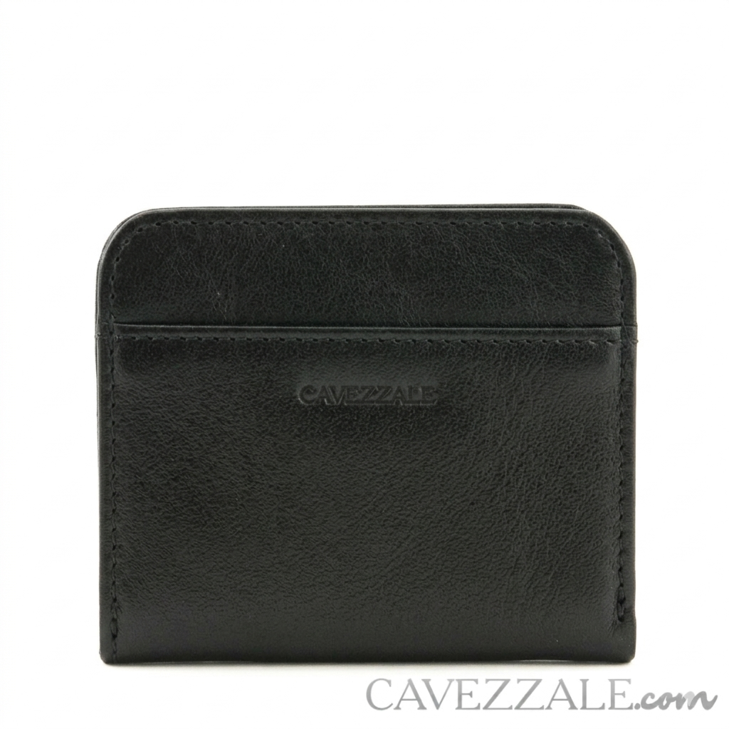 Carteira de Couro Masculina Média Preto Preto 097516
