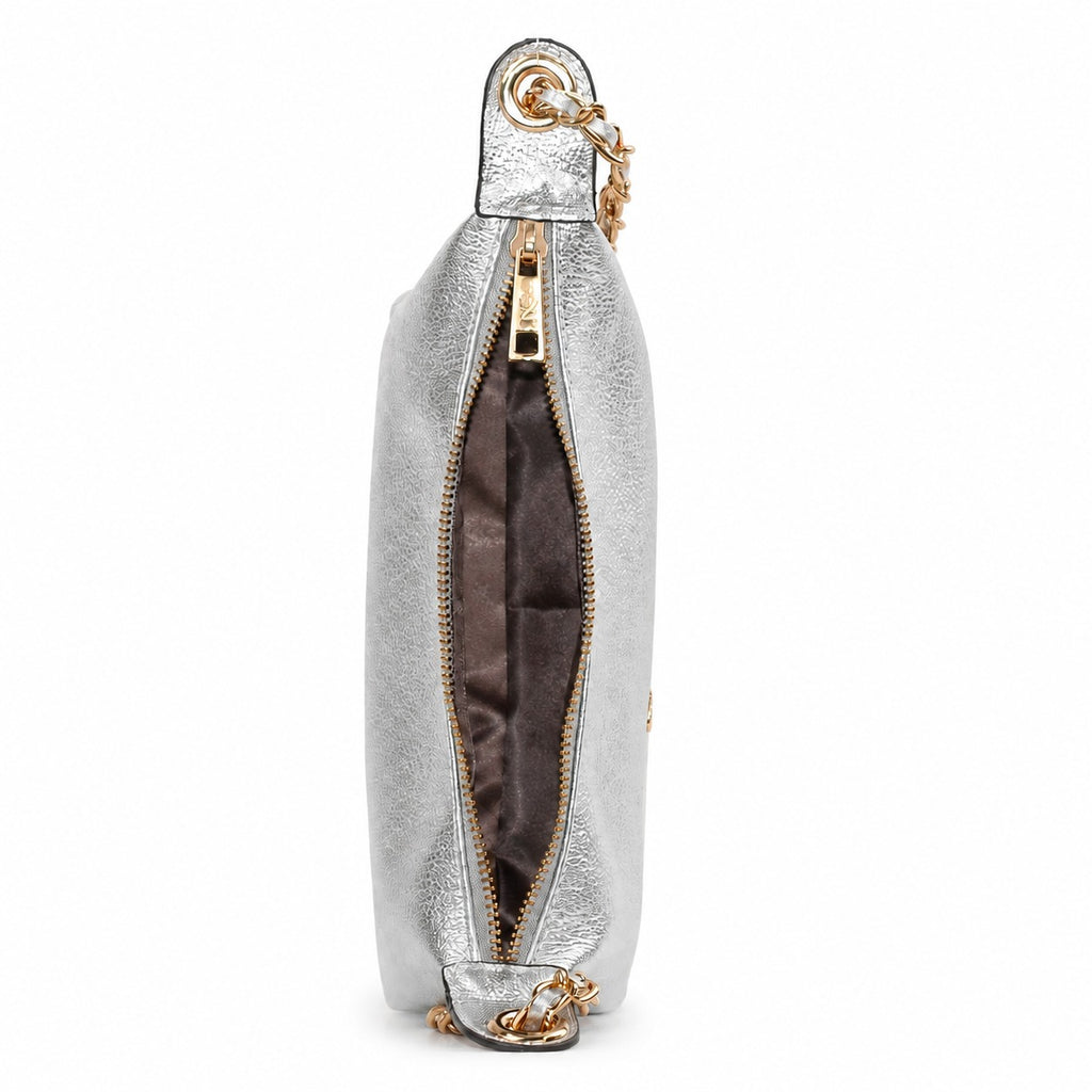 Bolsa de Couro Floter Roma Cavezzale Prata 106062